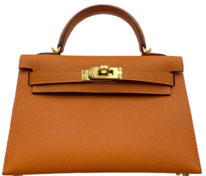 Hermes Mini Kelly 2 Orange (93) Stamp W 2024