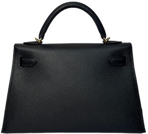 Mini Kelly 2 Epsom Noir (89) GHW Stamp G