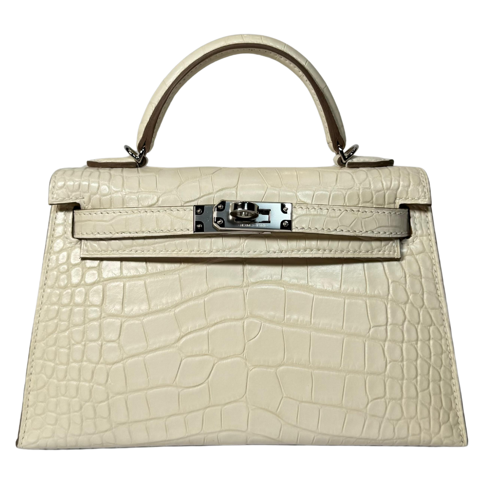 Mini Kelly 2 Nata Boreal Alligator Matte PHW K 2026 – Luna Lux